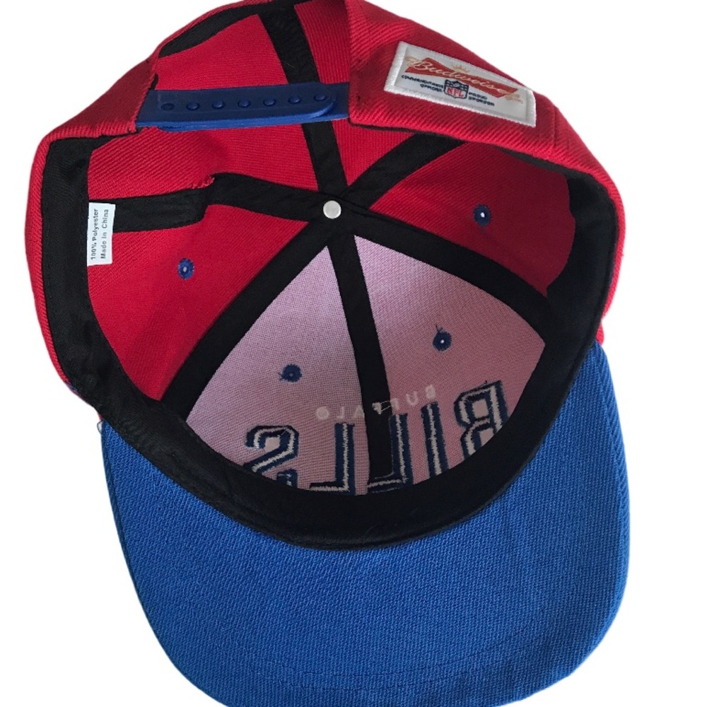 🌟SOLD🌟Buffalo Bills Mens Red And Blue NFL Budweiser Adjustable Baseball  Hat - Picture 6 of 12